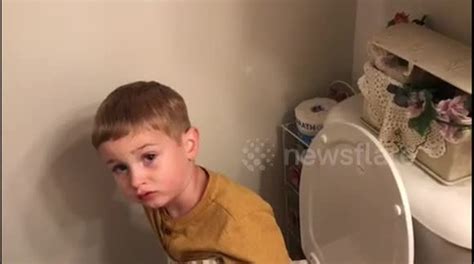 Little Boy Wants Privacy During Potty Training Buy Sell Or Upload