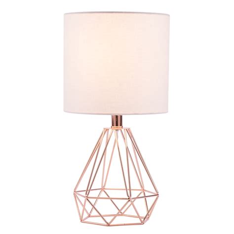 Catalina lighting sawyer banker's lamp. 18" UL Certificated Table Lamp w/Rose Gold Hollowed Out ...