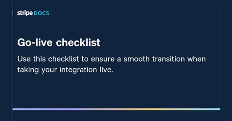 Go Live Checklist Stripe Documentation Go Live Checklist Crownpeak