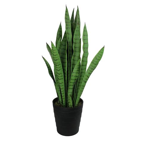Northlight 35 Two Tone Green Artificial Indoor Potted Snake Plant