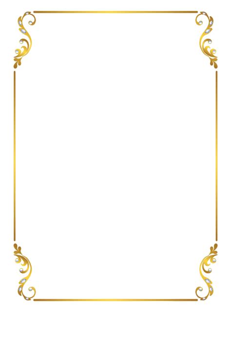Golden Border Png Free Download Png All