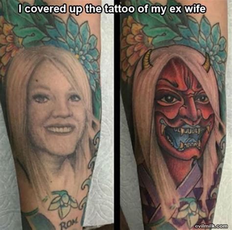 Ex Wife Tattoo Wife Tattoo Tattoo Cover Up Real Tattoo Cover Tattoo Get A
