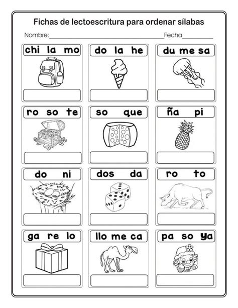 Ideas De Fichas Para Trabajar Las Silabas Lectura Y Escritura Images