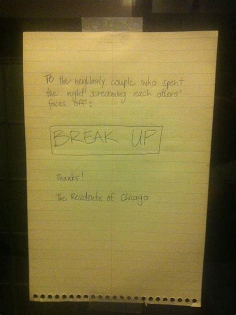 The Letter From The Concerned Citizens Of Chicago Breakup Humor