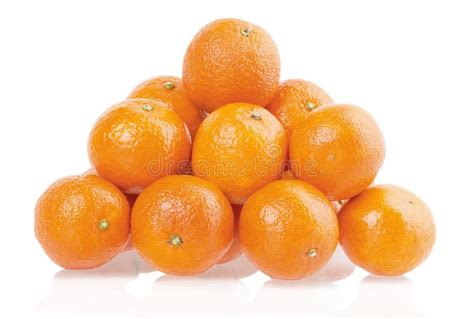 Pile Of Tangerines On A White Background Stock Image Image Of Juice