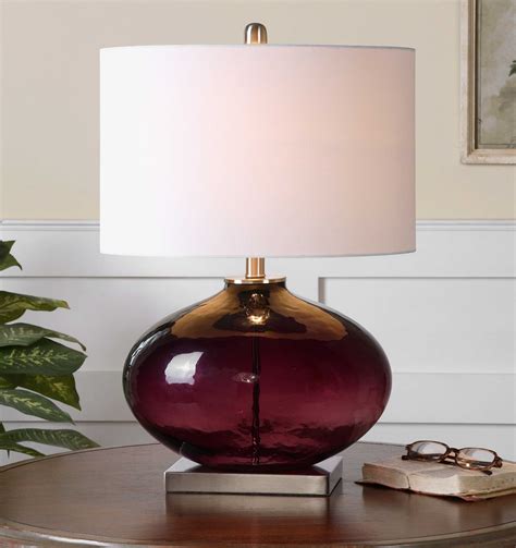 Uttermost Tyrian Purple Glass Table Lamp Ut261901