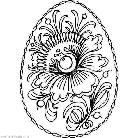 Download This Free Flower Decorated Easter Egg Coloring Pages Coloring