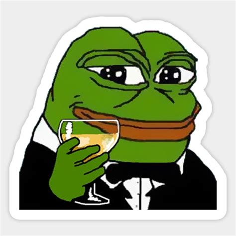 Posh Pepe Rare Pepe Sticker Teepublic