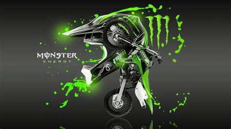 Kawasaki Dirt Bike Monster Energy Wallpaper Hd Monster Energy