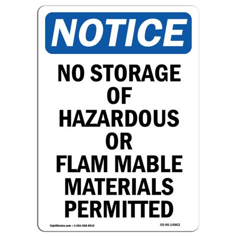 SignMission No Storage Of Hazardous Sign Wayfair