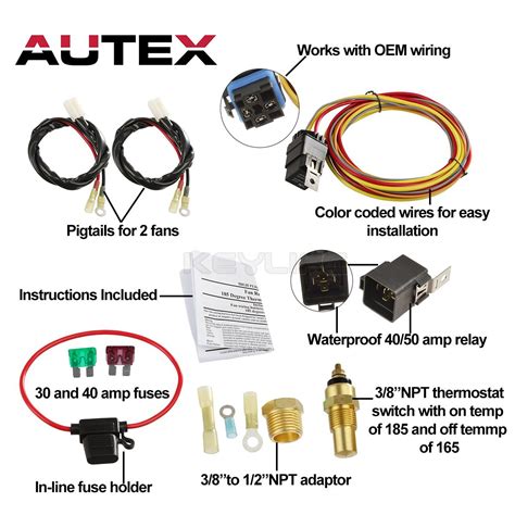 How do i wire and install my thermostat? DUAL ELECTRIC COOLING fan Wiring Install Kit 165 / 185 ...