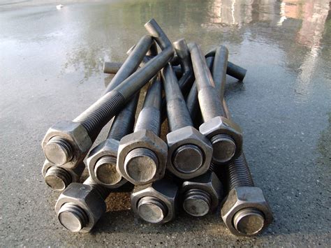 Anchor Bolts With Hex Nuts On Concrete Anchor Bolts And Cages