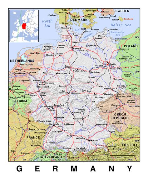 Detailed Map Of Germany