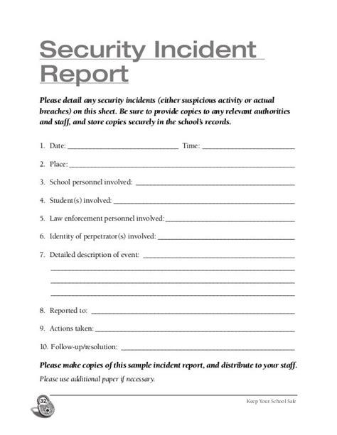 Security Daily Activity Report Example Pdf
