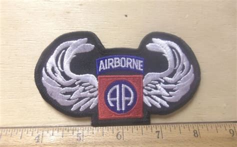 Us Army 82nd Airborne Wings Embroidered Patch Ebay