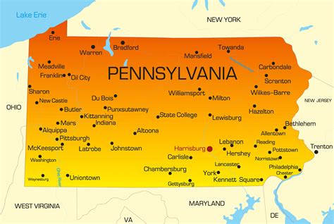 Pennsylvania Map With Cities And Towns Map Of Wake Sexiz Pix