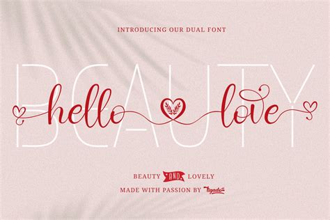 Hello Love Script Font For Canva Fonts Templett Corjl Etsy
