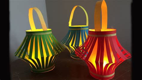 How To Make Paper Lantern Vesak Lantern Diwali Lantern A4 කඩදාසි