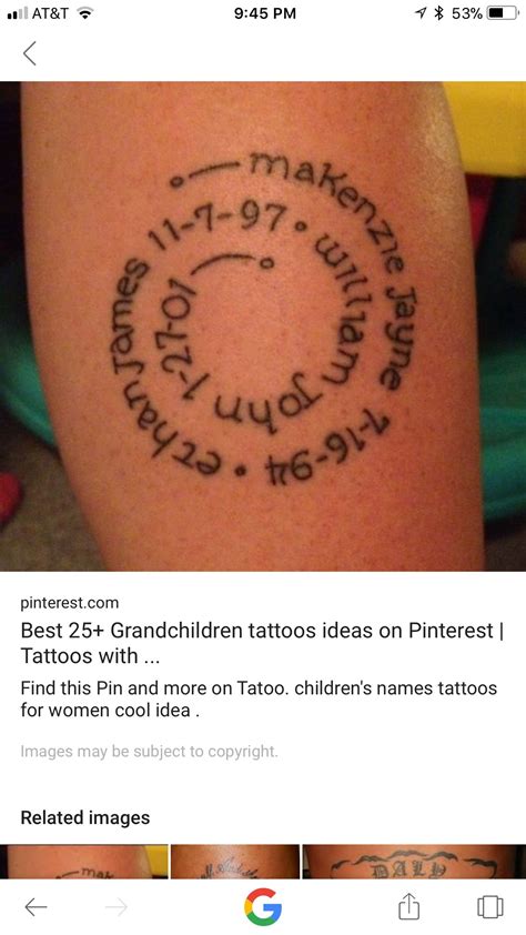Pin By Patti Mccarthy On Tats Grandchildren Tattoos Tattoo Designs