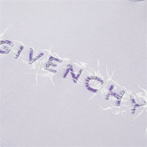 Givenchy Barbed Wire Tufting Logo Hoody Lilac End Au