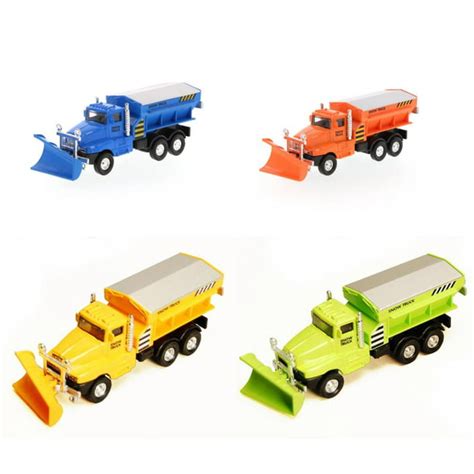Snow Plow Truck Set Of Four 575 Inch Diecast Model Toy Cars