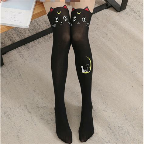 Cute Sailor Moon Cat Luna Stockings Socks Pantyhose Anime Cosplay Props 716955096394 Ebay