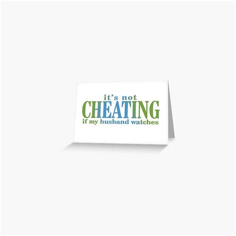 Its Not Cheating If My Husband Watches Greeting Card By Ottakars