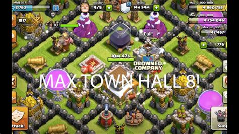 FULLY MAXED TOWN HALL 8 Clash Of Clans YouTube