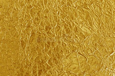 Gold Foil Leaf Shiny Texture Abstract Yellow Wrapping Paper For