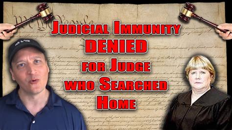 Judicial Immunity Denied For Judge Who Searched Home Gibson V Goldston Youtube