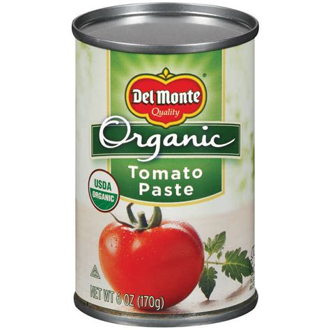 Del Monte Organic Tomato Paste 6 Oz Can