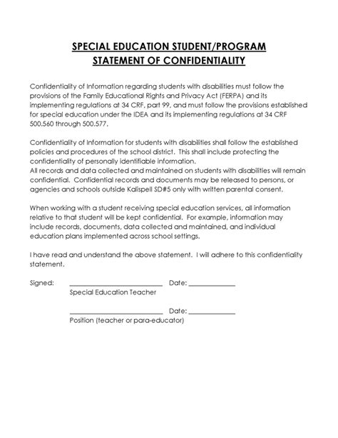 16 Basic Confidentiality Statement Examples Free Templates