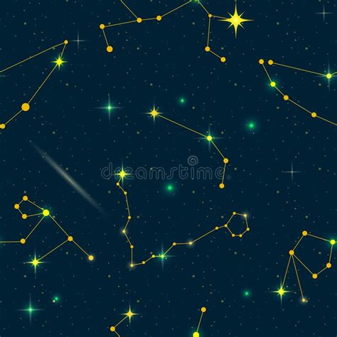 Zodiac Constellation Vector Space And Stars Illustration Stock Vector