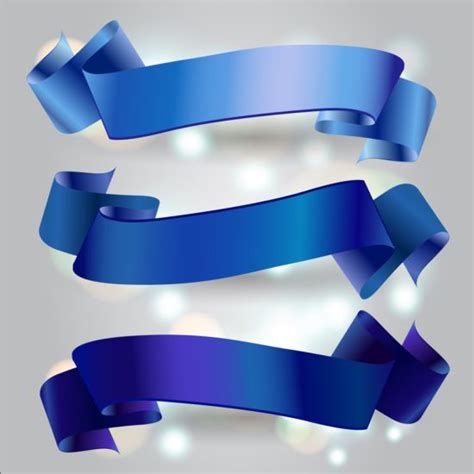 Abstract Blue Ribbons Vectors Vector Abstract Vector Ribbon Free