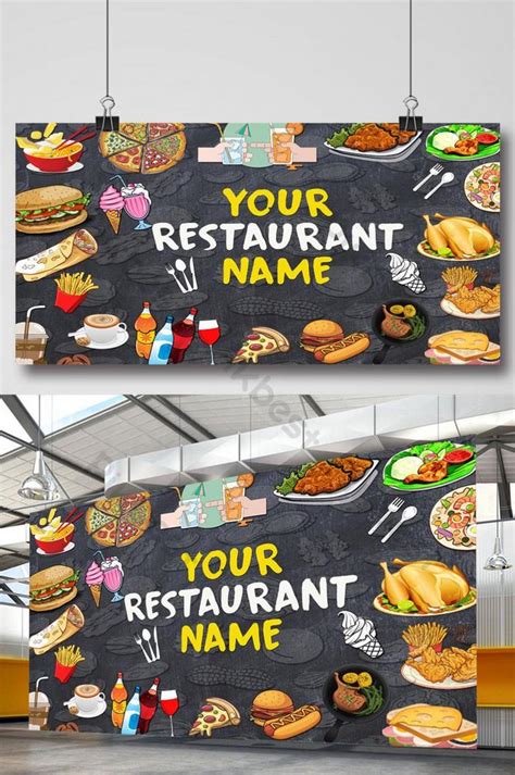 Exclusive Restaurant Signage Banner Design Psd Free Download Pikbest