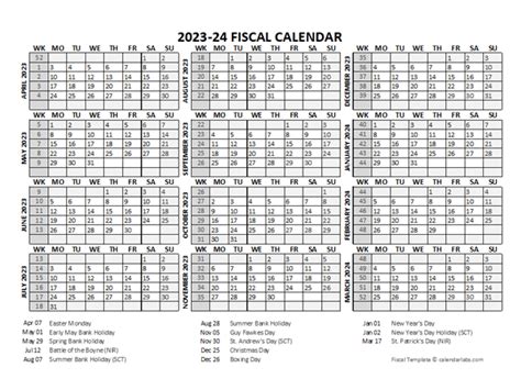 2023 Fiscal Calendar Template Starts At April Free Printable Templates