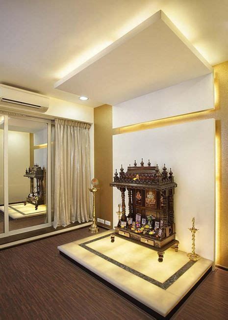 Modern Pooja Room Designs In Hall False Ceiling Design False Ceiling