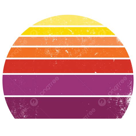Vintage Retro Striped Sunset Graphics Vintage Retro Sunset Backround Png And Vector With