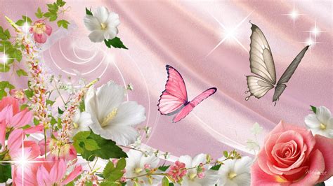 Ethereal summer spring flowers and butterfly image. 45+ Wallpaper Butterflies and Flowers on WallpaperSafari
