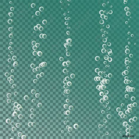 Underwater Bubbles Transparent Background 3d Realistic Deep Water