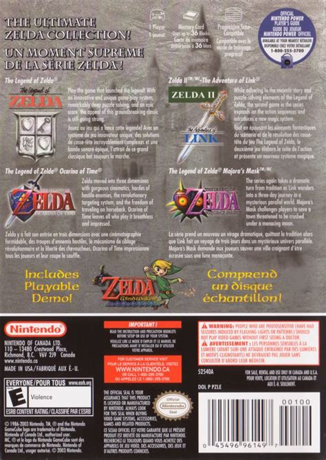 The Legend Of Zelda Collectors Edition 2003 Gamecube Box Cover Art