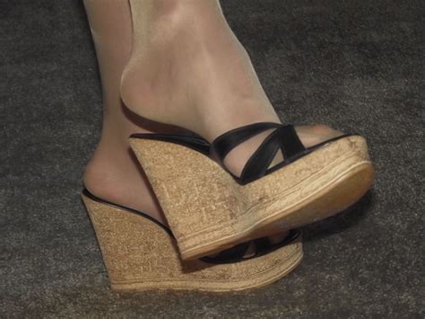 Pin By High Heels On Sexy Wedge Heel Sandals Heels Beautiful Feet