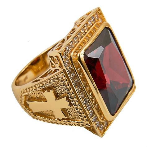 Mens jewellery for long has been associated with women; New Mens Clergy Apostle Ring (Subs710R), Gold Plated ...
