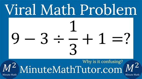 Viral Pemdas Math Problem 9 3÷131 Minute Math Youtube