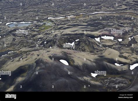 Aerial View Laki Craters Laki Or Lakagígar Vulcanic Fissure Iceland