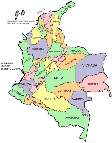 Información E Imágenes Con Mapas De Colombia Político Físico Y Para