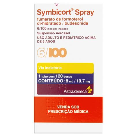 Symbicort Spray 6mcg 100mcg Astrazeneca 120 Doses