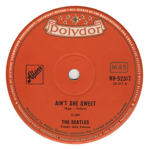 The Beatles Aint She Sweet Australian 7 Vinyl Single 7 Inch Record 45 396179