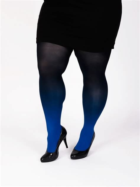 Plus Size Blue Black Tights Virivee Tights Unique Tights Designed And Made In Europe