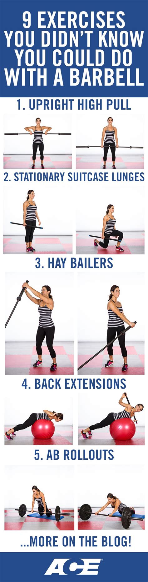 9 Exercises You Didnt Know You Could Do With A Barbell Bar Workout